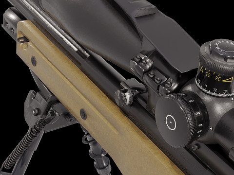 AWM Sniper Rifle 3D Model