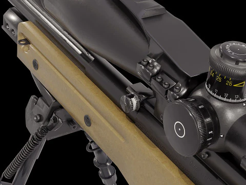 AWM Sniper Rifle 3D Model