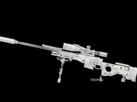 AWM Sniper Rifle 3D Model