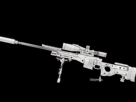 AWM Sniper Rifle 3D Model