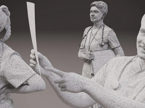 Profissionais de sa&uacute;de x 7 Modelo 3D