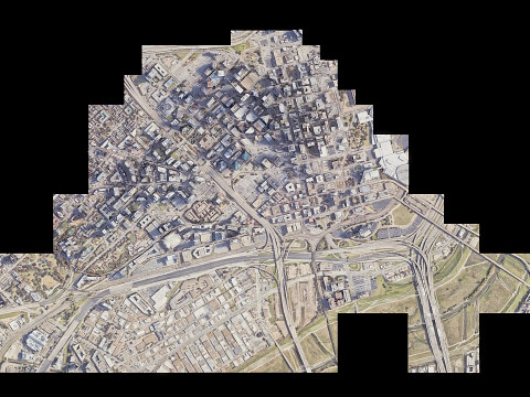 Dallas City Low poly 3D Model