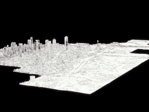 Dallas City Low poly 3D Model