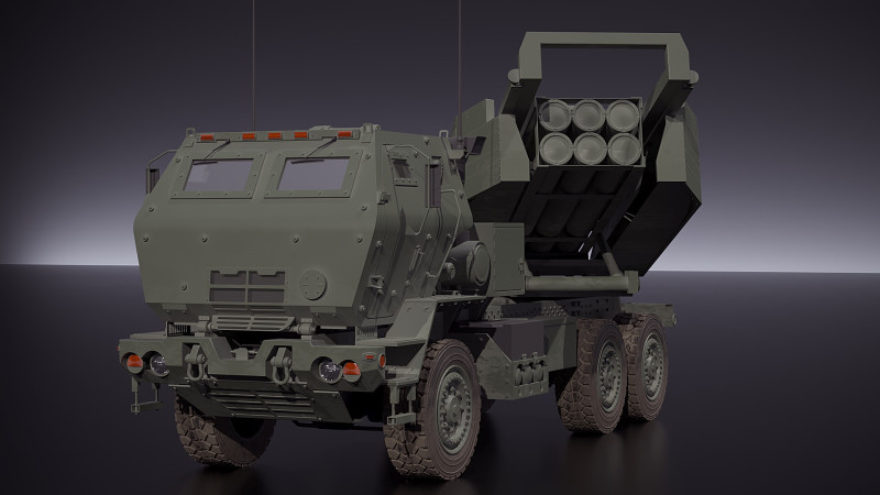 MLRS M142 HIMARS Model 3D .c4d .max .obj .3ds .fbx .stl .blend 