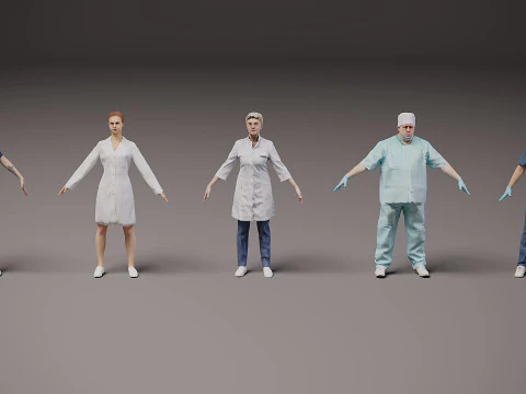 Operatori sanitari x 5 00 Modello 3D