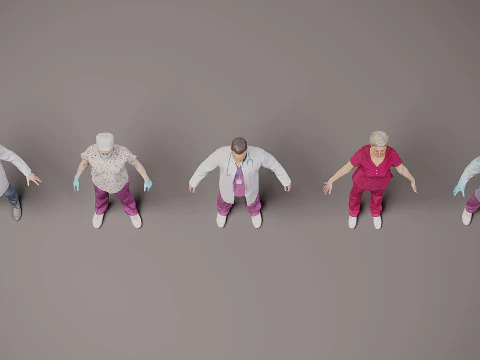 Healthcare workers x 5 01 3D Model