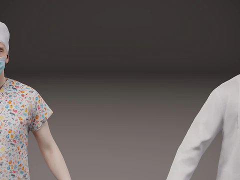 Healthcare workers x 5 01 3D Model