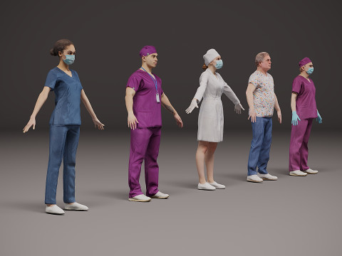 医护人员 x 5 02 3D 模型