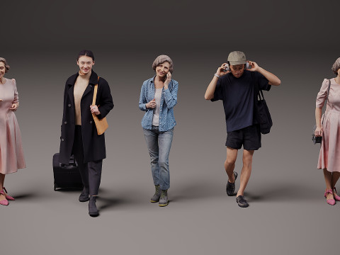 新人合集 x 5 01 3D 模型