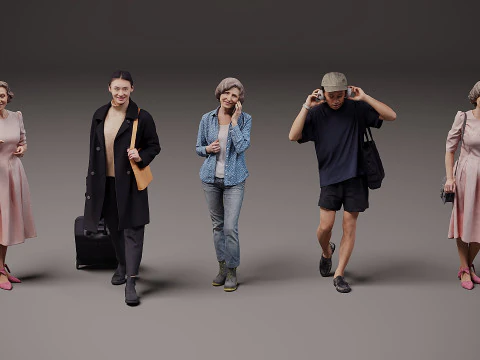 Nuova Collezione di persone x 5 01 Modello 3D