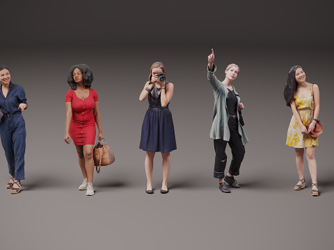 新人合集 x 5 02 3D 模型