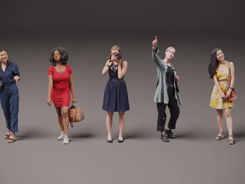 새로운 사람들의 컬렉션 x 5 02 3D 모델