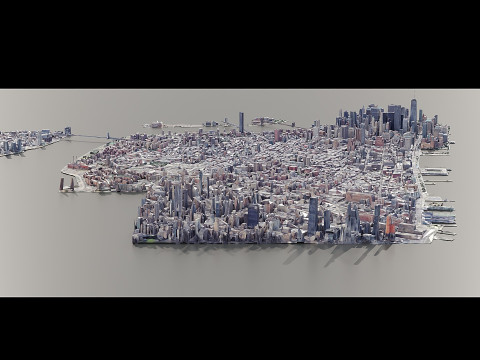 NewYork City Manhattan Low Poly 3D Model