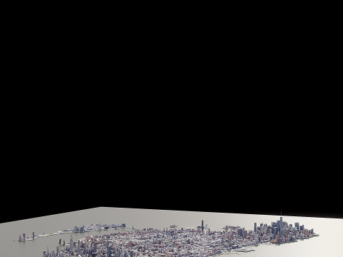 NewYork City Manhattan Low Poly 3D Model