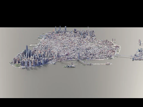 NewYork City Manhattan Low Poly 3D Model