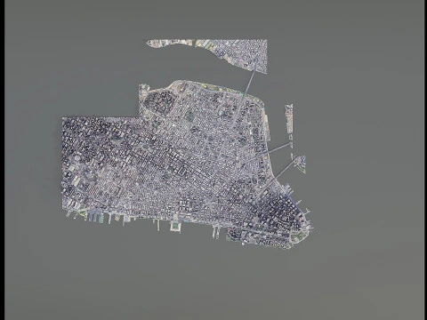 NewYork City Manhattan Low Poly 3D Model