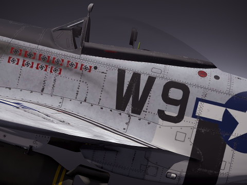P51D Mustang 3D Model