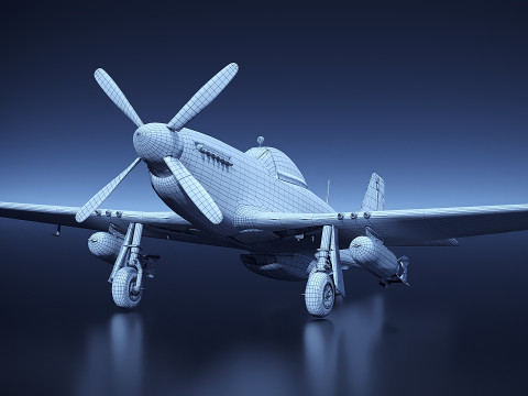 P51D Mustang 3D Model
