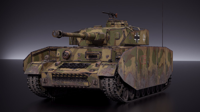Panzerkampfwagen IV 3D Model .c4d .max .obj .3ds .fbx .stl .blend 