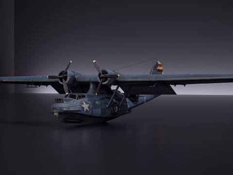 WW2 समेकित PBY 5 कैटालिना 3D मॉडल