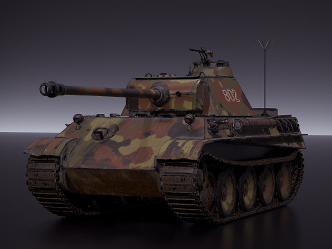 PZV Panther Tank 3D Model