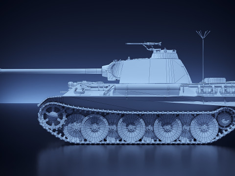PZV Panther Tank 3D Model