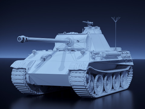 PZV Panther Tank 3D Model