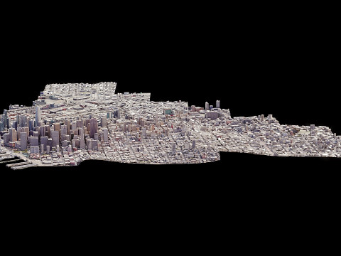 San Francisco City Low Poly 3D Model