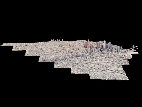San Francisco City Low Poly 3D Model