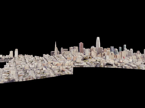 San Francisco City Low Poly 3D Model