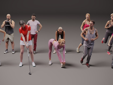 运动员 x 10 3D 模型