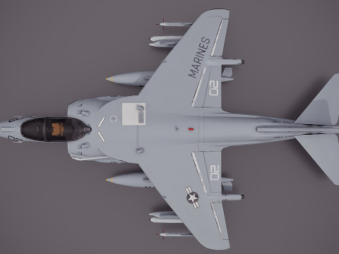 USMC AV-8B Super-Harrier II 3D Model