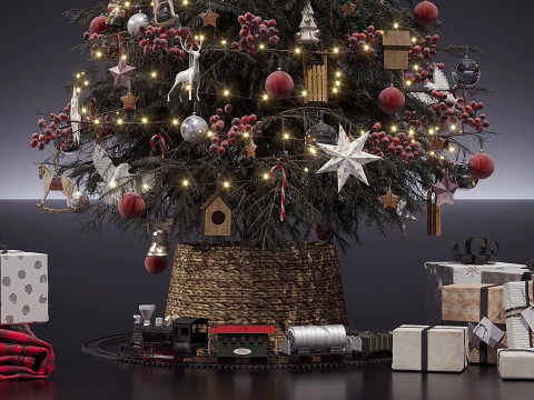 pohon Natal Model 3D