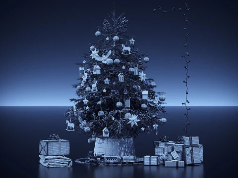 pohon Natal Model 3D