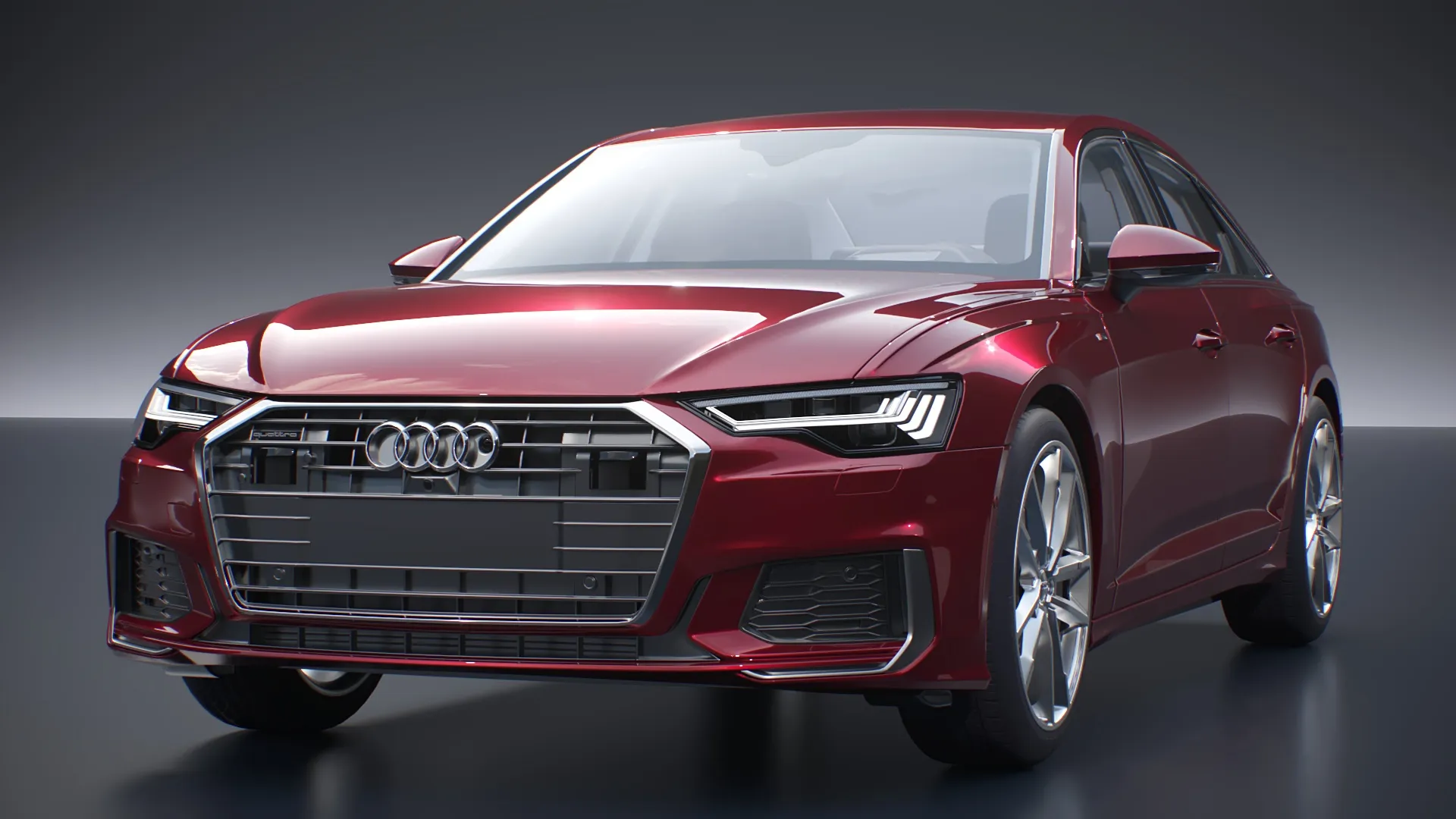 Audi A6 2019 3D Model .c4d .max .obj .3ds .fbx .stl .blend 