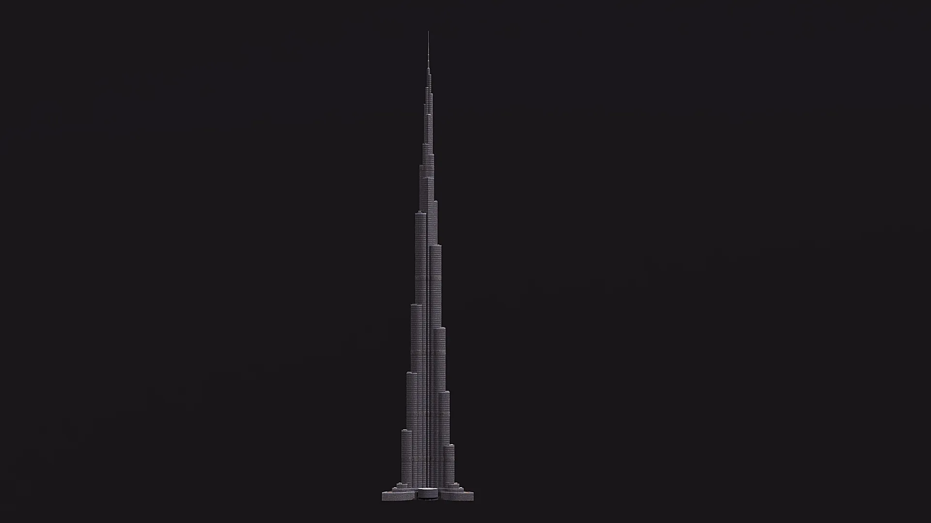 Burj Khalifa 3D Model .c4d .max .obj .3ds .fbx .stl .blend 