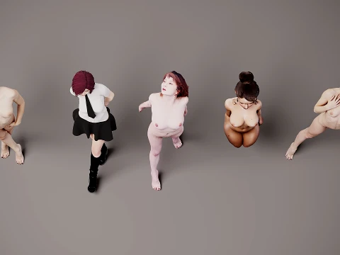 Female Models Bundle x 5 3D Model