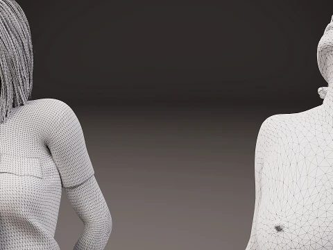 Female Models Bundle x 5 3D Model