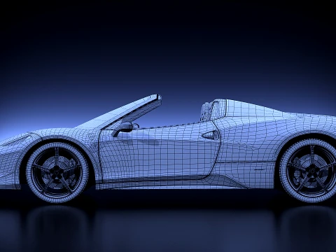 Ferrari 458 spider 2012 3D Model