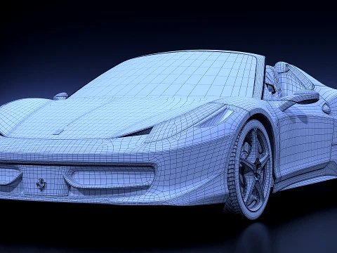 Ferrari 458 spider 2012 3D Model