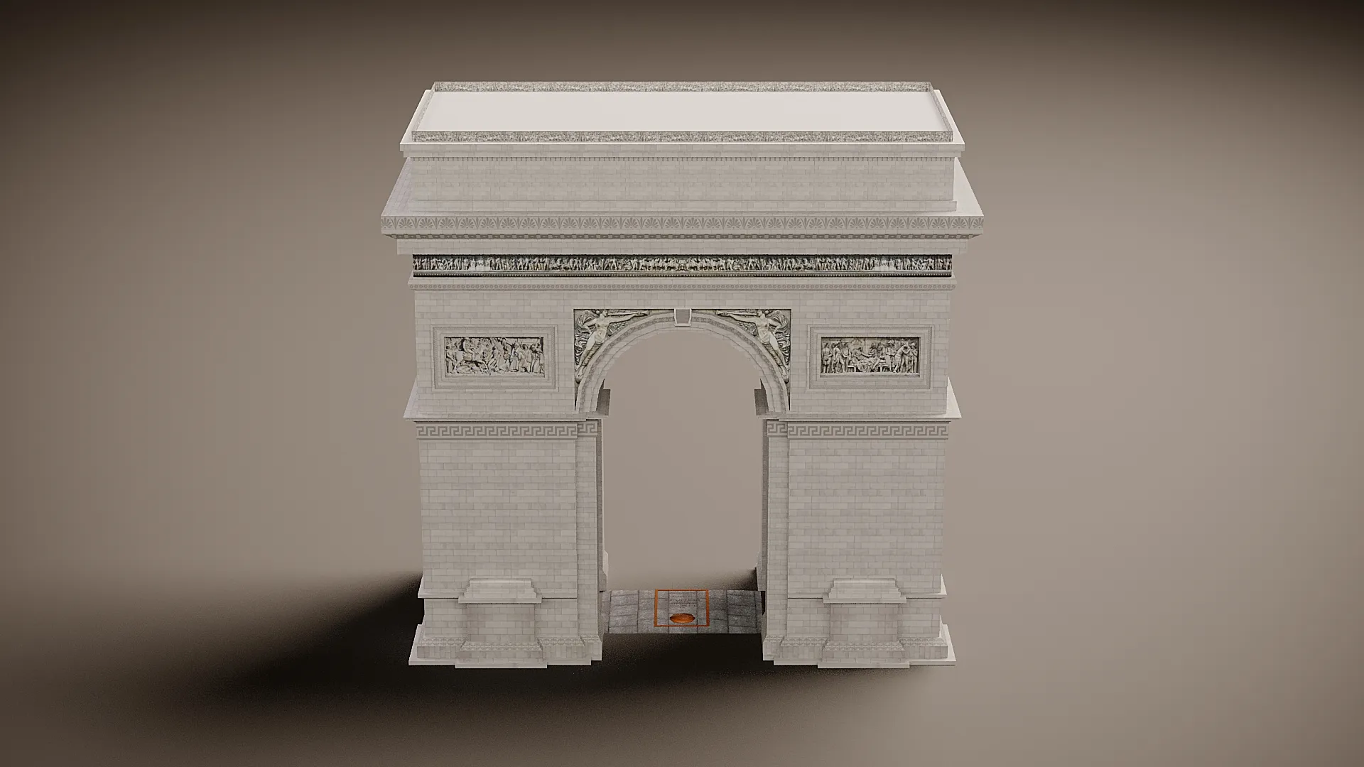Arc de Triomphe 3D Model .c4d .max .obj .3ds .fbx .stl .blend