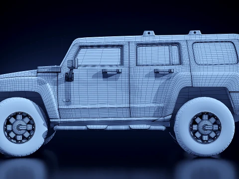 Hummer 3 SUV 2015 3D Model