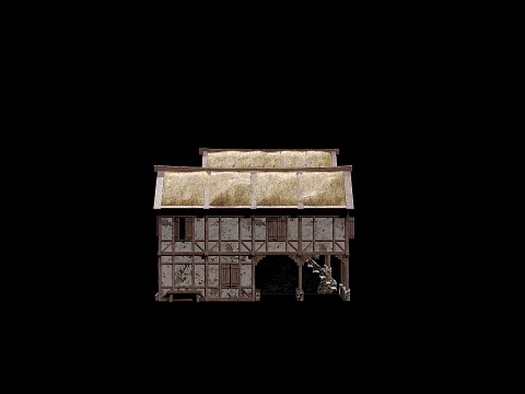 4 house options low pole 00 3D Model