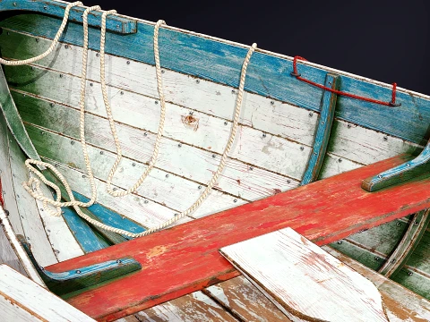Old fishing boat 3D Model