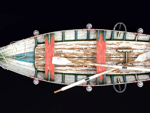 Old fishing boat 3D Model