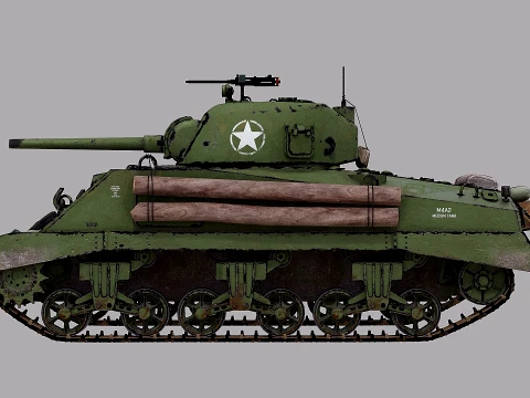 Sherman M4A2 3D Model