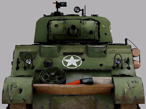 Sherman M4A2 3D Model