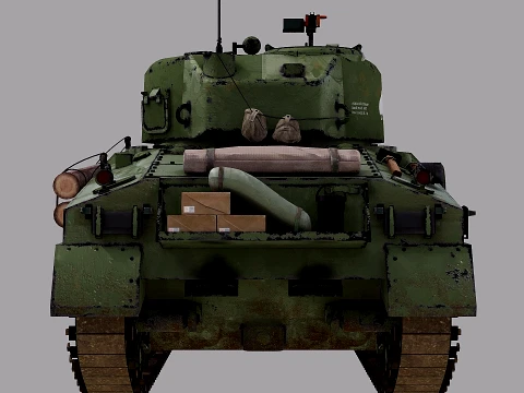 Sherman M4A2 3D Model