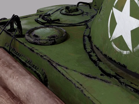 Sherman M4A2 3D Model