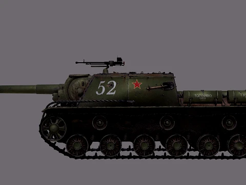 SU152 Soviet Tank 3D Model